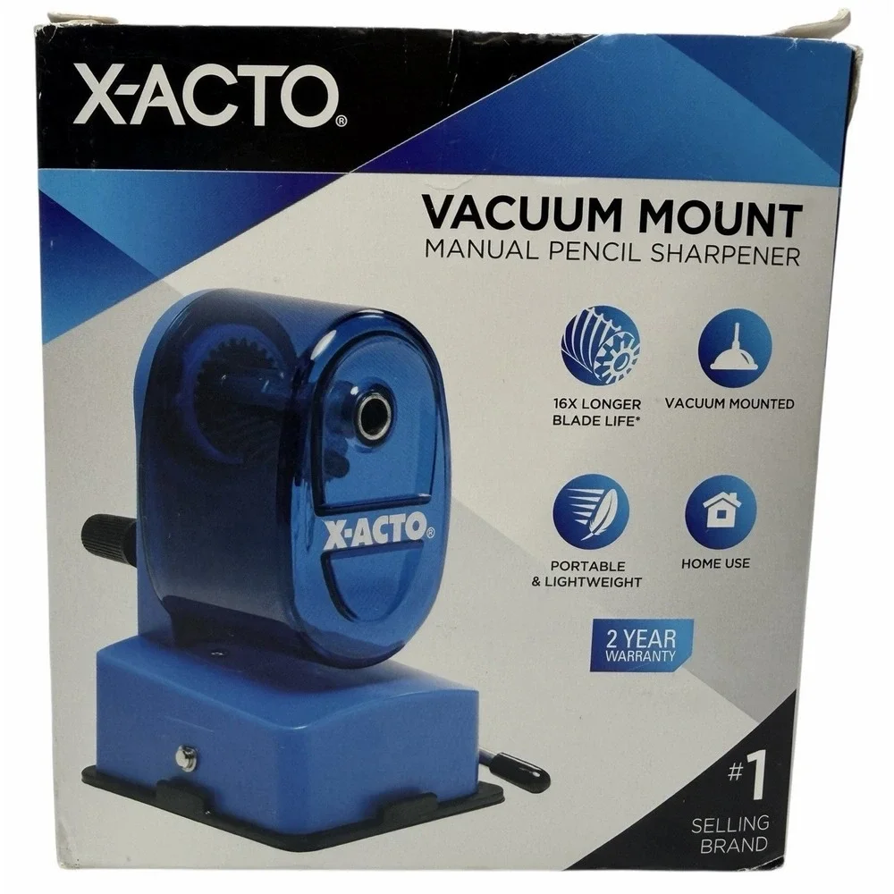 X-ACTO Vacuum Mount Manual Pencil Sharpener,  Black‎